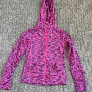 90 Degree By Reflex Vibrant Pink and Purple Zip-Up Hoodie